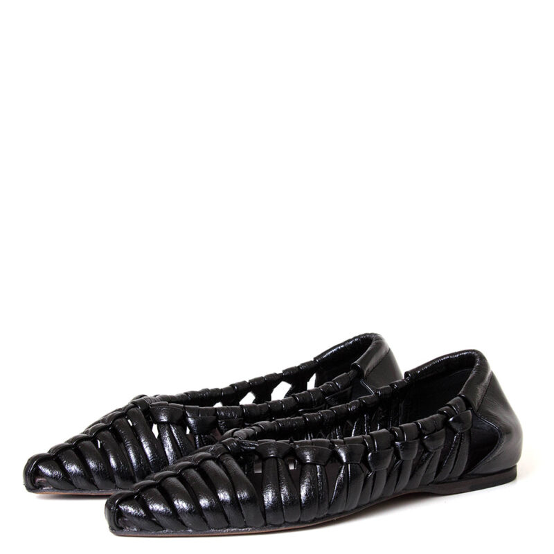 Ontoria Aden Women's Woven Leather Flat - Comfortable & Stylish Everyday Flats - Image 2