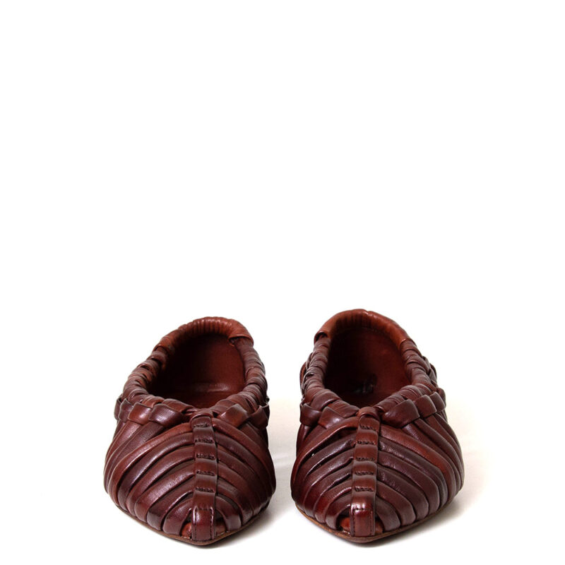 Ontoria Aden Women's Woven Leather Flat - Stylish & Comfortable Everyday Flats - Image 3